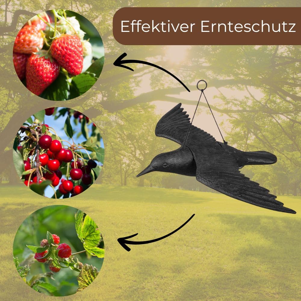 garpet-garten-rabe-fliegend-taubenabwehr-vogelschreck-schwarz image 3