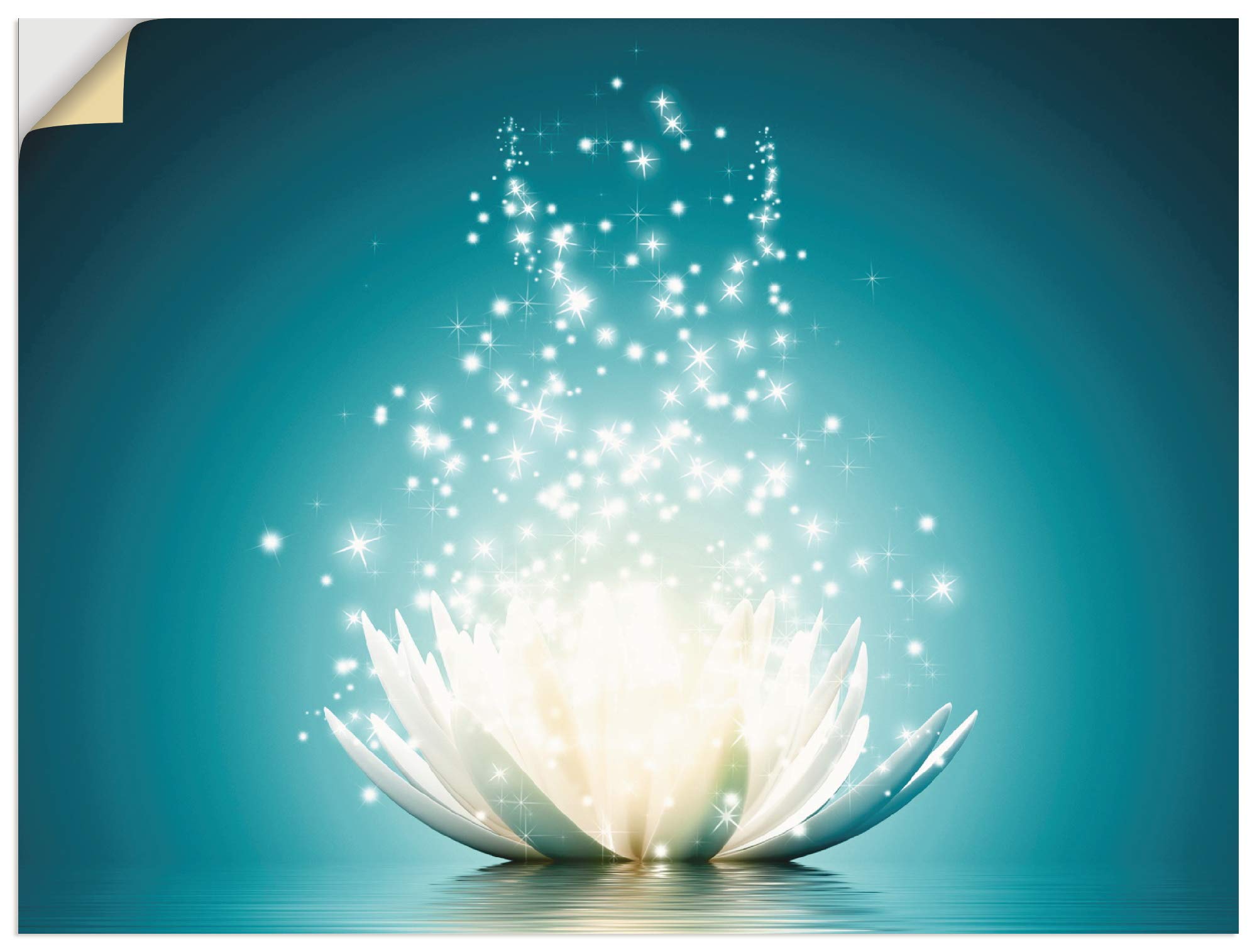 artland-wandaufkleber-t9nm-wandtattoo-lotus-t-rkis-80x60-cm image 1