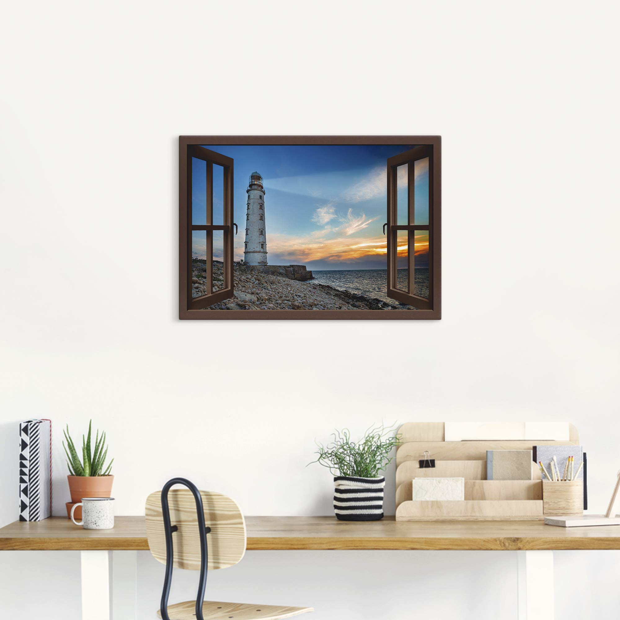 artland-leuchtturm-leinwandbild-100x70-cm-meerblick image 7