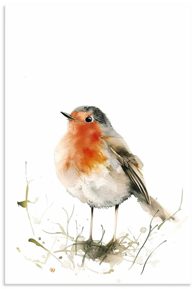 artland-alubilder-rotkehlchen-alubild-40x60-cm-wetterfest image 1