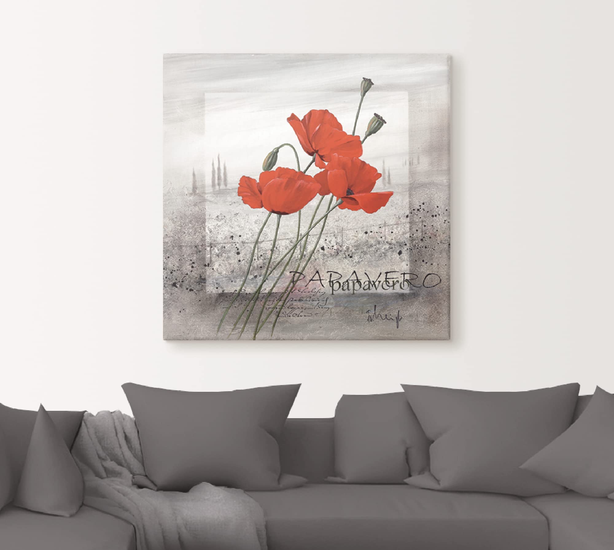 artland-leinwandbilder-mohnblumen-am-morgen-leinwandbild-40x40-rote-mohnblumen image 8