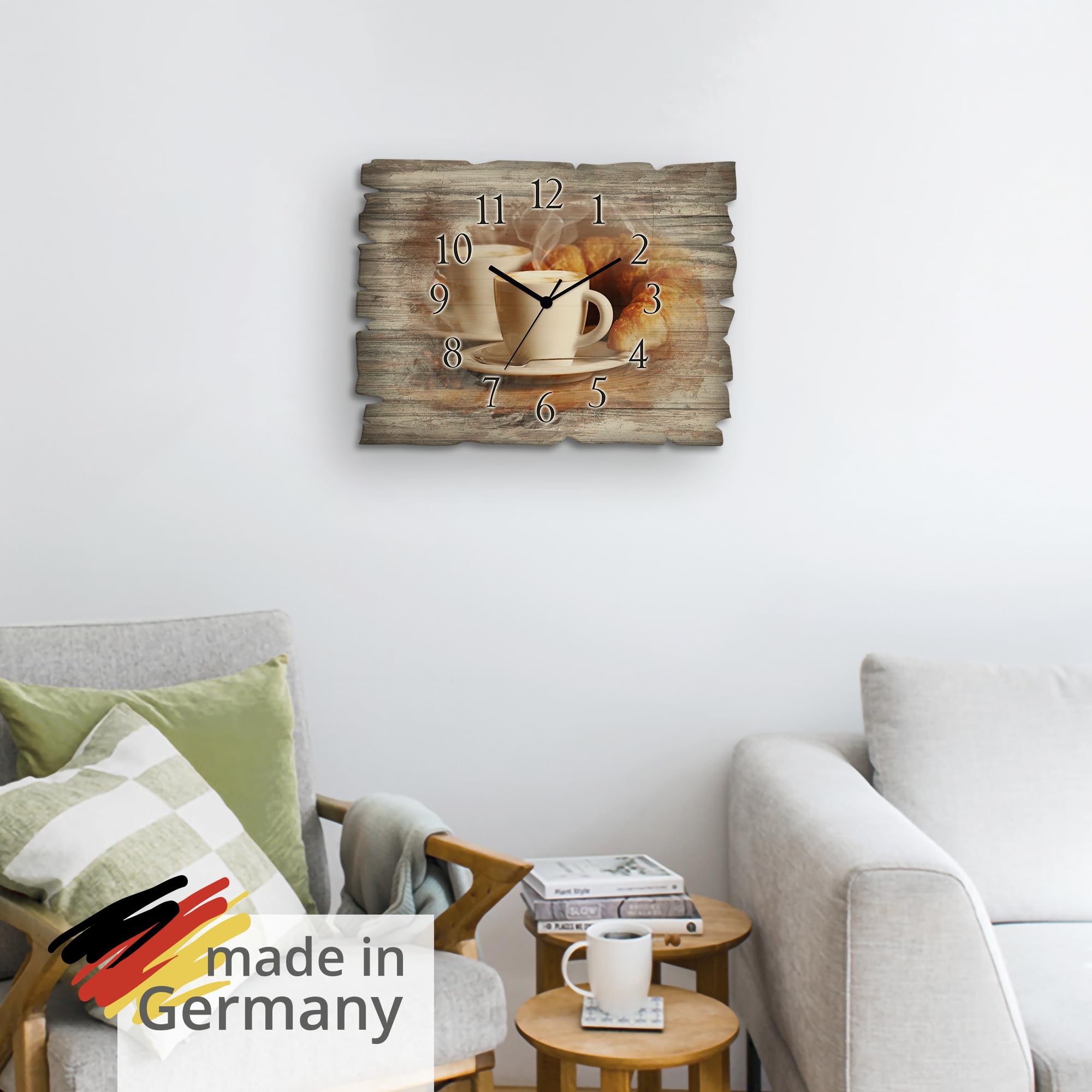 artland-wanduhren-cappuccino-holz-wanduhr-40x30-cm-lautlos-quarz image 6