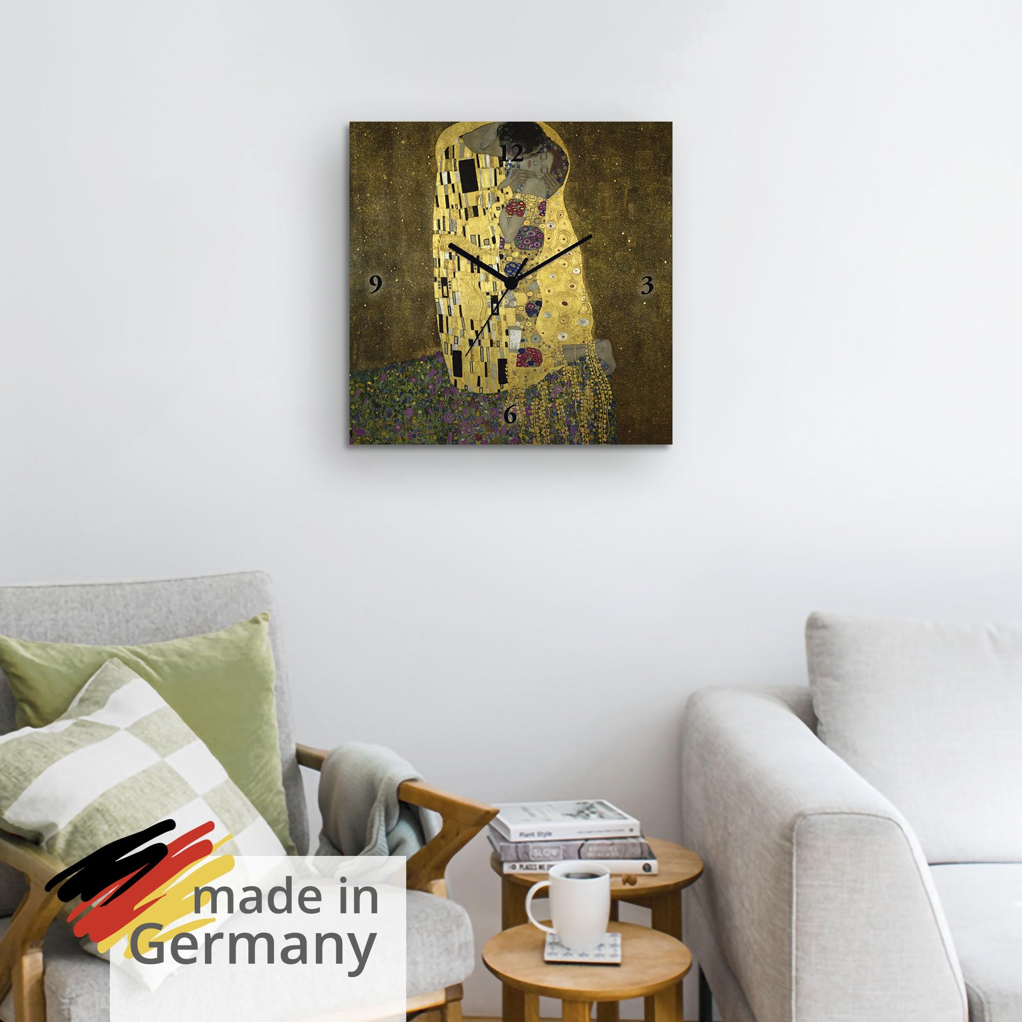 artland-wanduhren-t9ll-wanduhr-der-kuss-30x30-cm-lautlos image 6