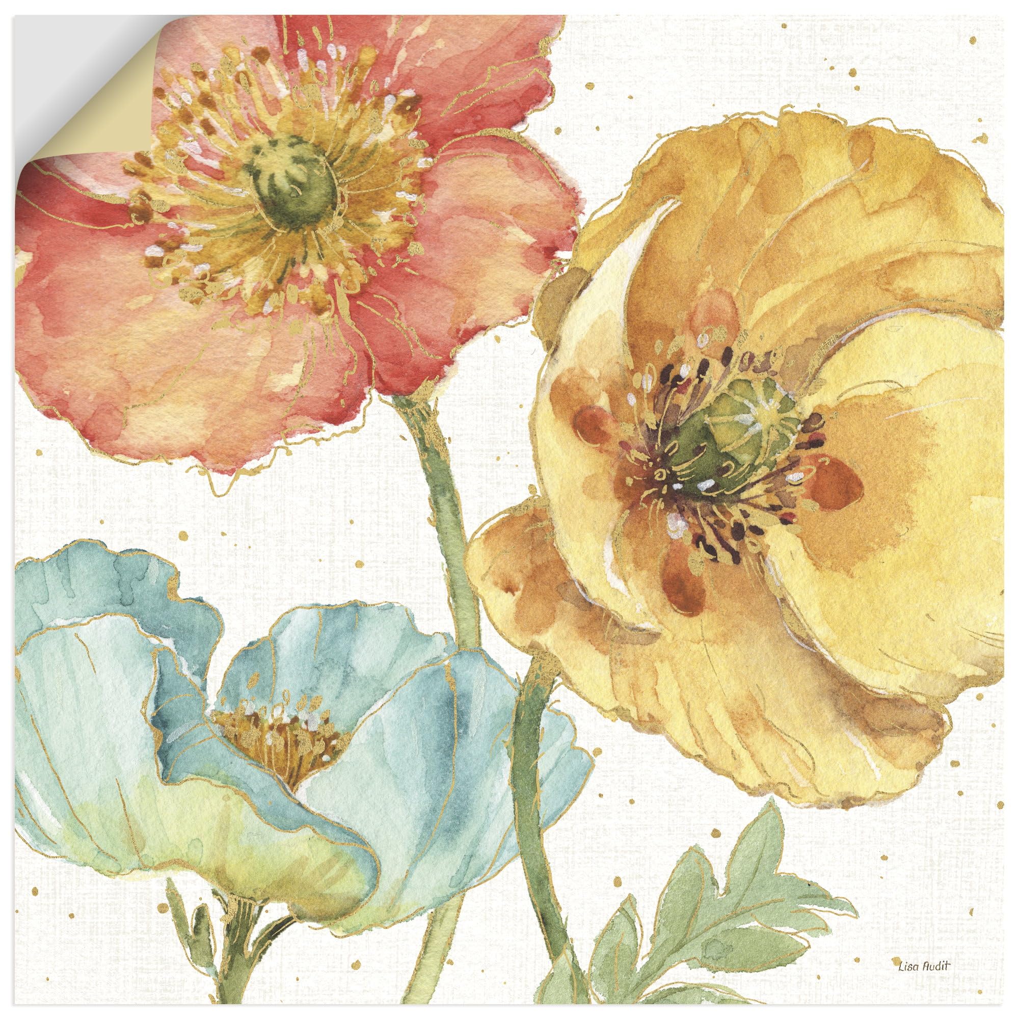 artland-wandaufkleber-sommertag-wandtattoo-vinyl-blumen image 5