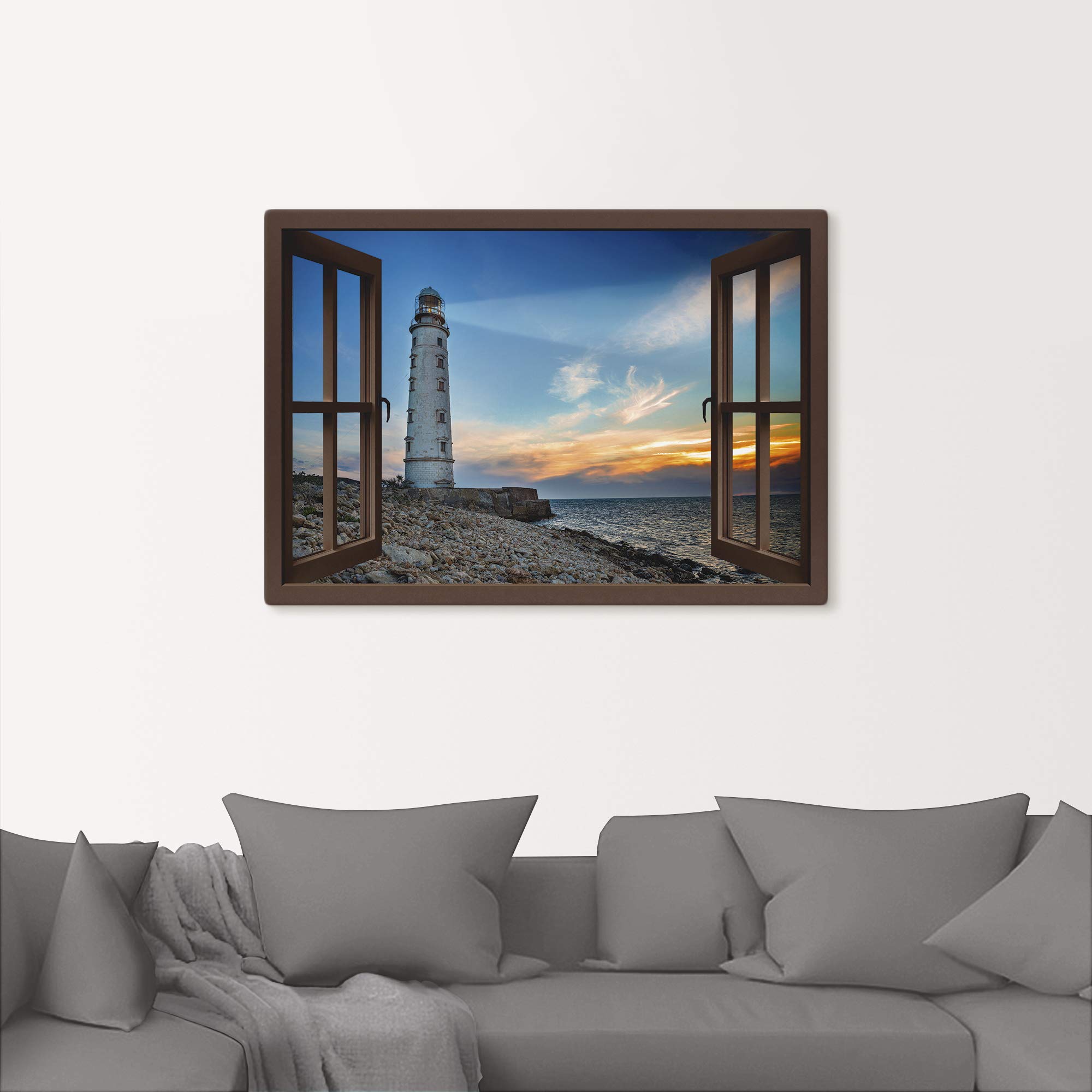 artland-leuchtturm-leinwandbild-100x70-cm-meerblick image 8