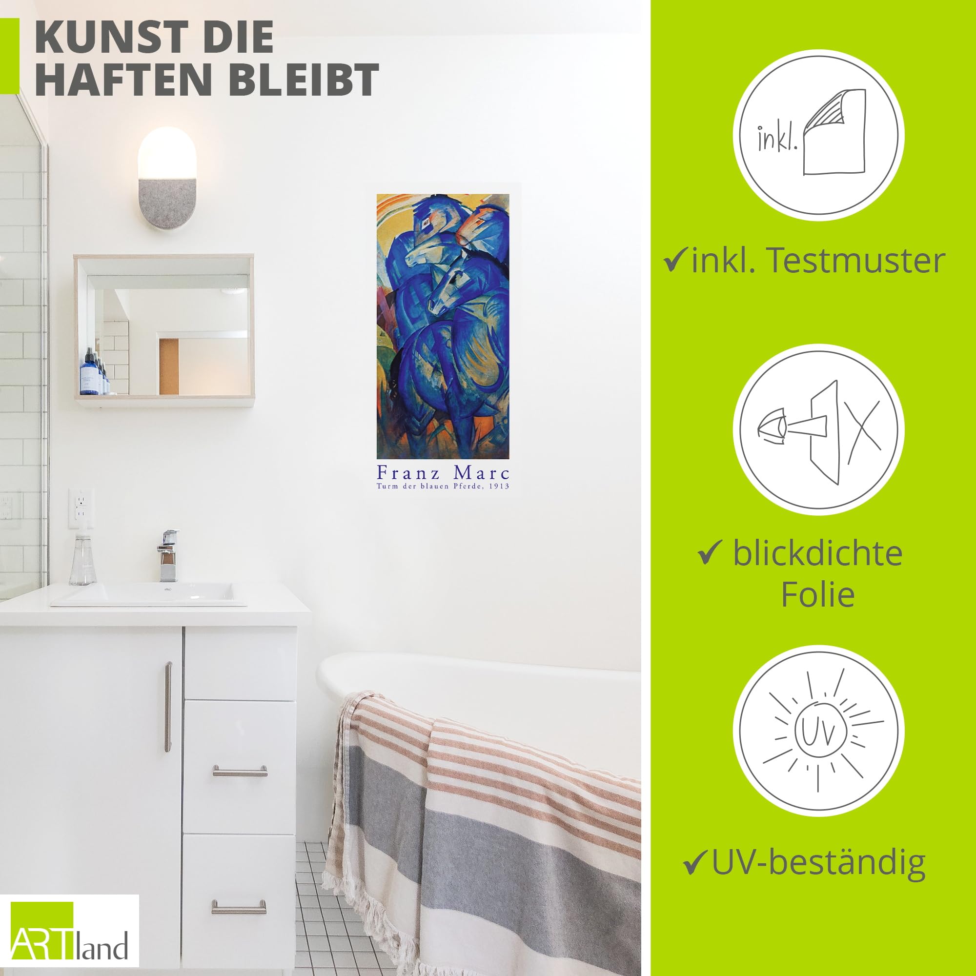 artland-wandaufkleber-u6di-franz-marc-pferde-wandtattoo-75x150 image 2