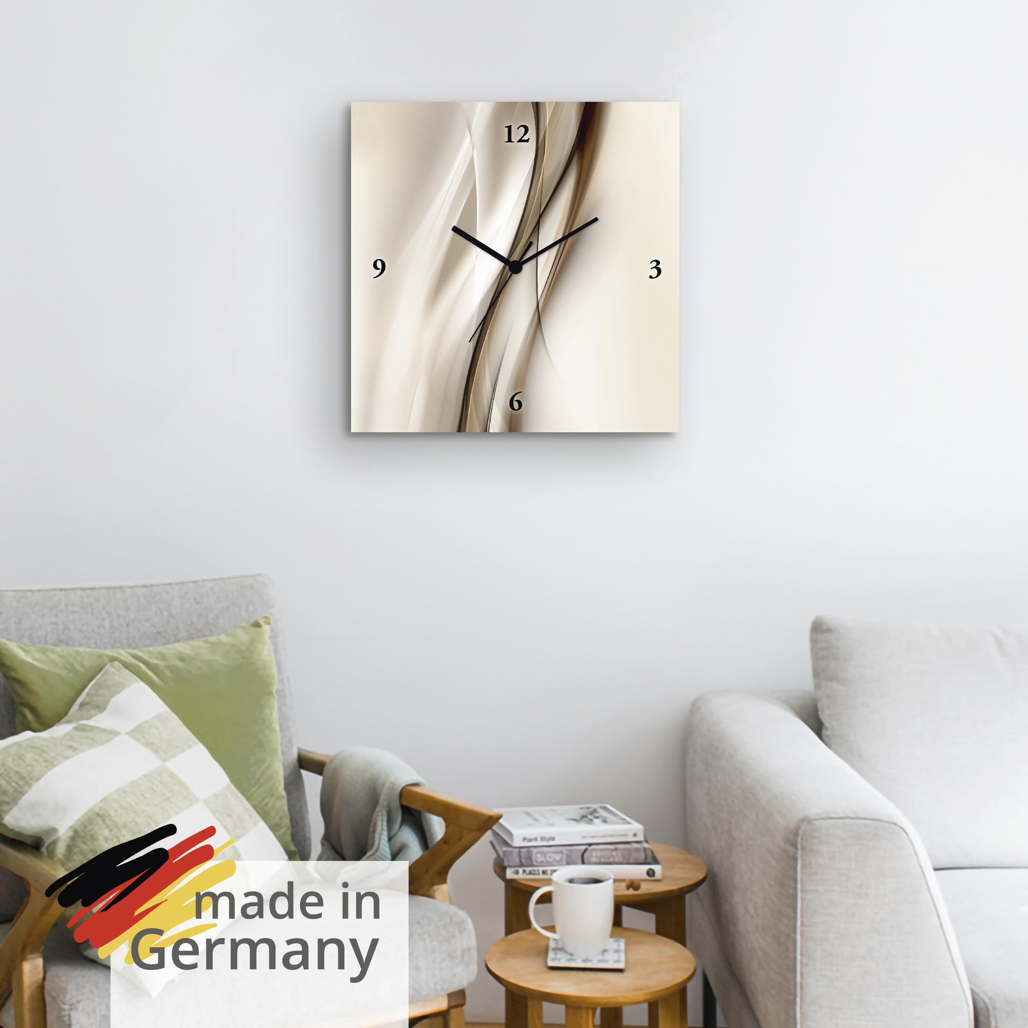 artland-wanduhren-welle-alu-wanduhr-30x30-cm-lautlos-braun image 6