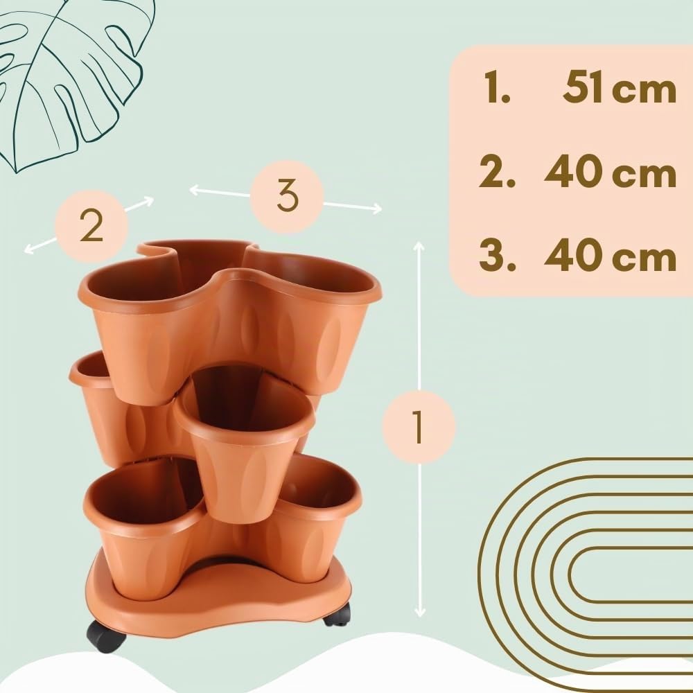 garpet-garten-pflanzturm-3er-set-s-ulentopf-terracotta-stapelbar image 2