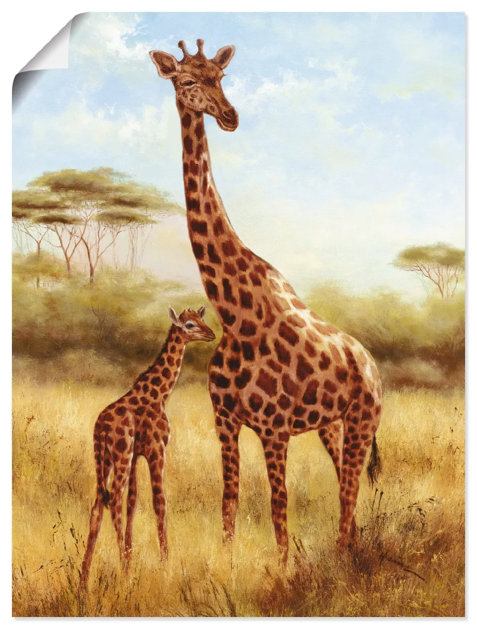 artland-giraffe-poster-90x120-cm-tiermotiv image 1