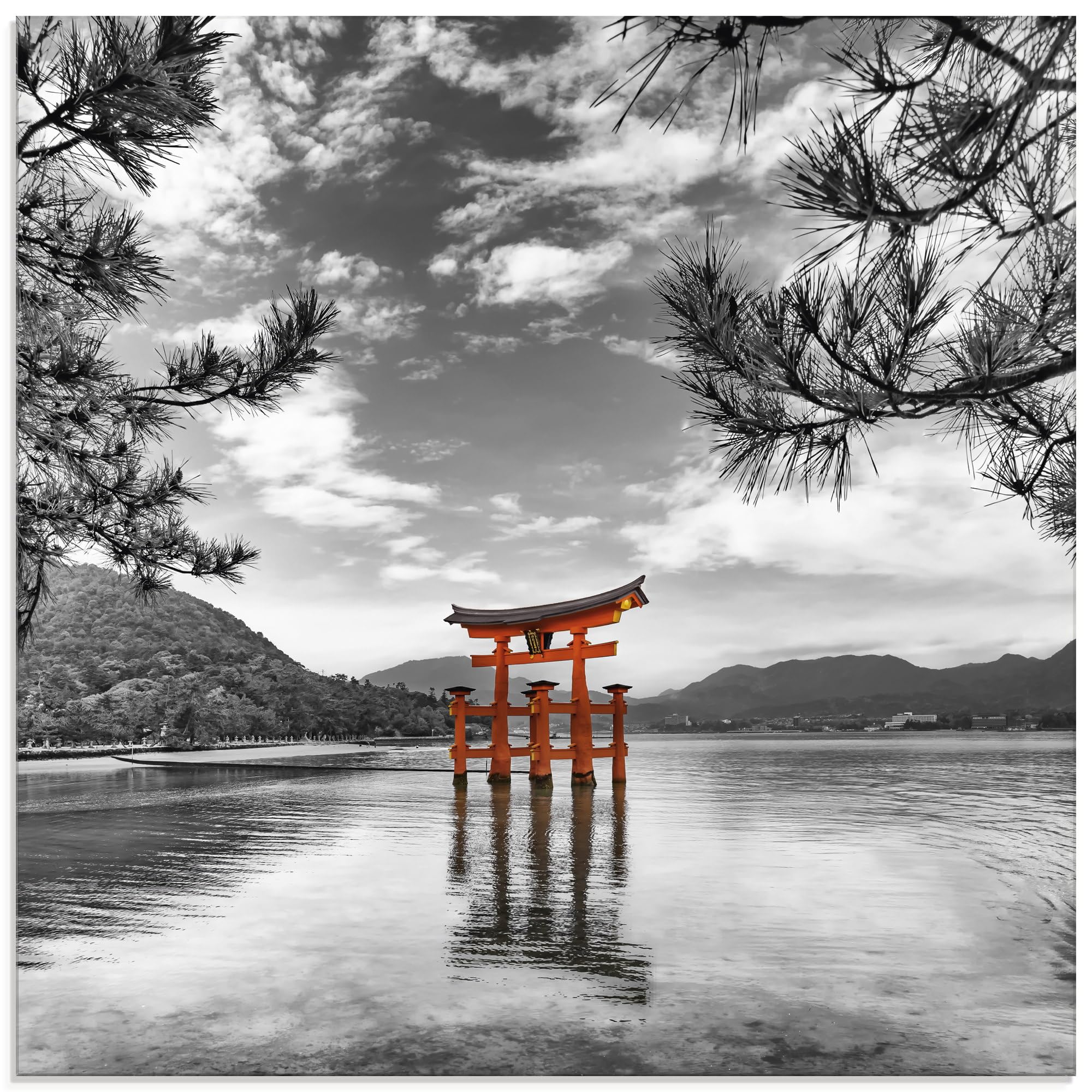 artland-glasbilder-u5hl-glasbild-40x40-cm-japan-torii image 1