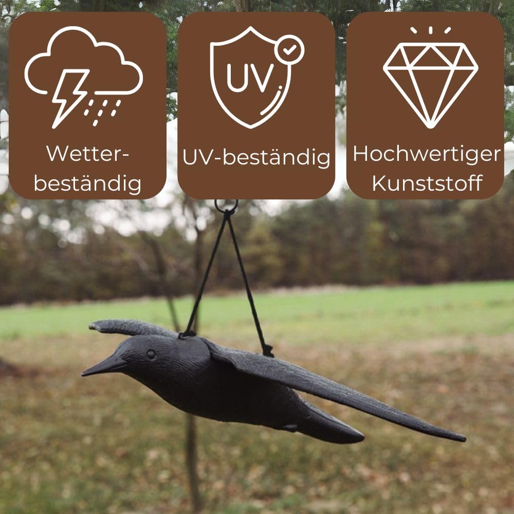 garpet-garten-rabe-fliegend-taubenabwehr-vogelschreck-schwarz image 4