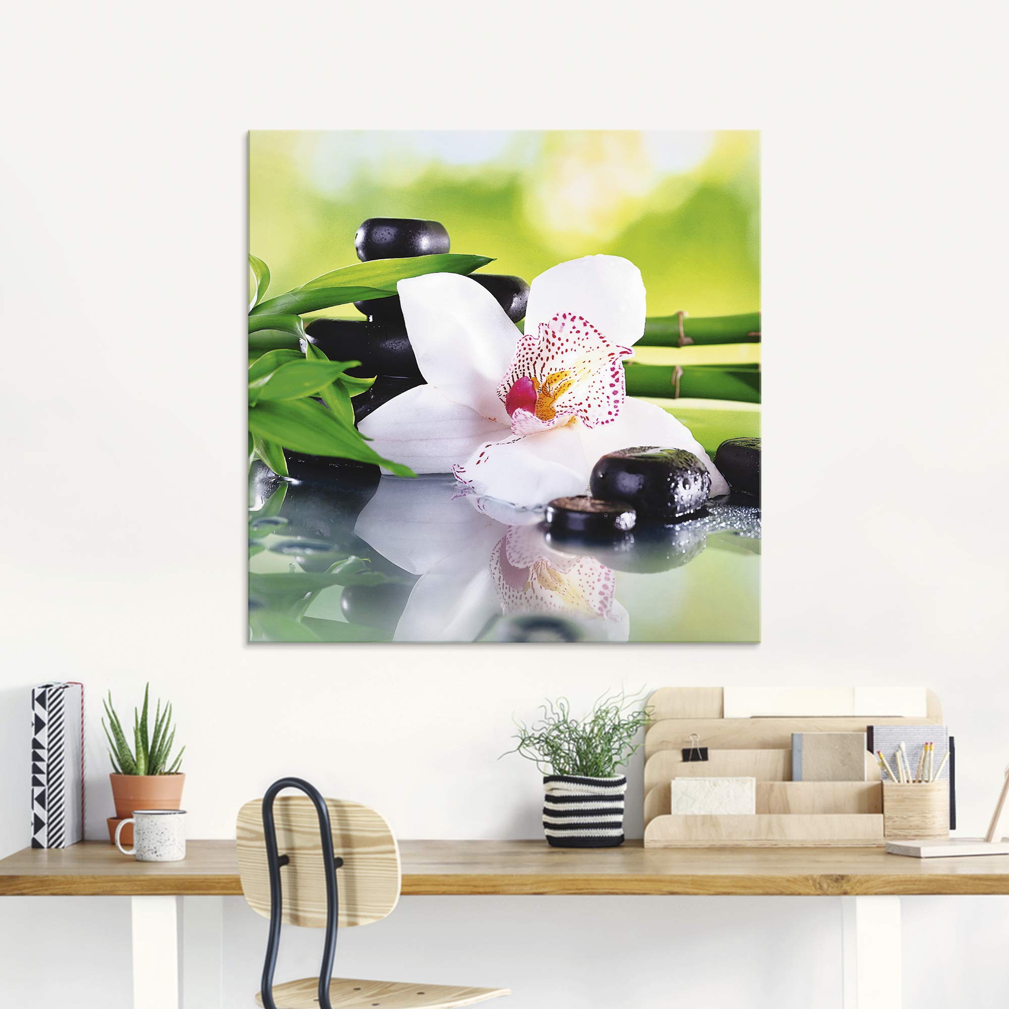 artland-glasbilder-zen-orchideen-glasbild-30x30-rosa image 4