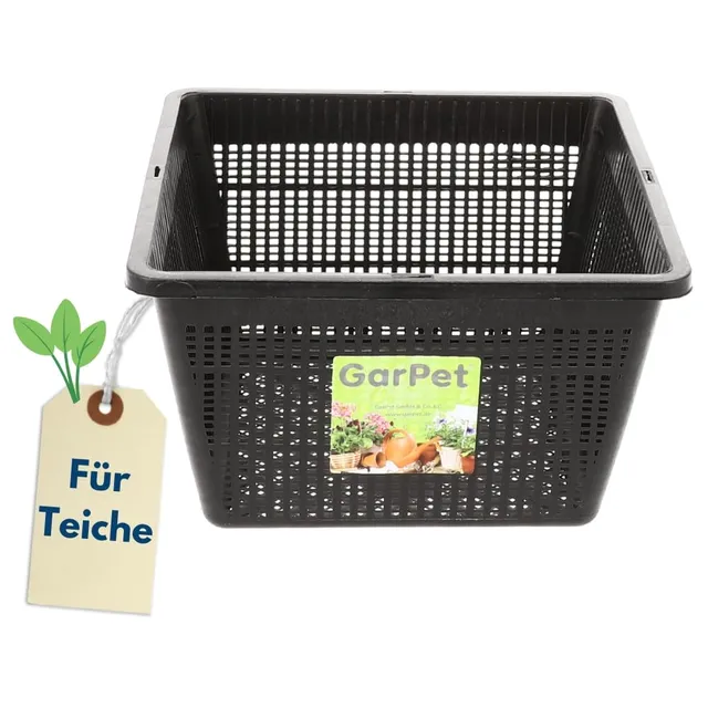 garpet-garten-pflanzkorb-teich-23x23-cm-wasserpflanzen-schwarz image 1