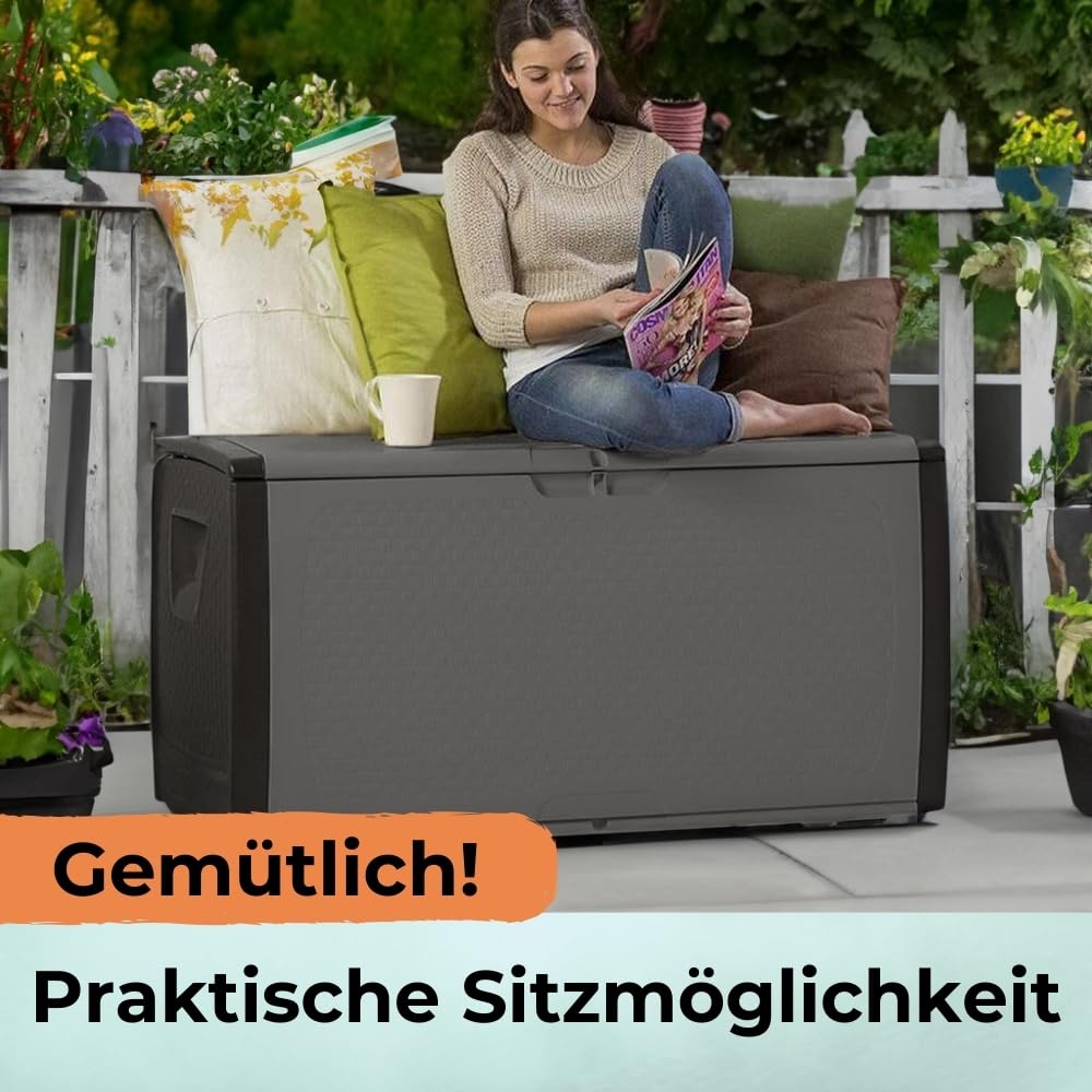 garpet-garten-gartenbox-430-l-wasserdicht-mit-rollen-grau image 4