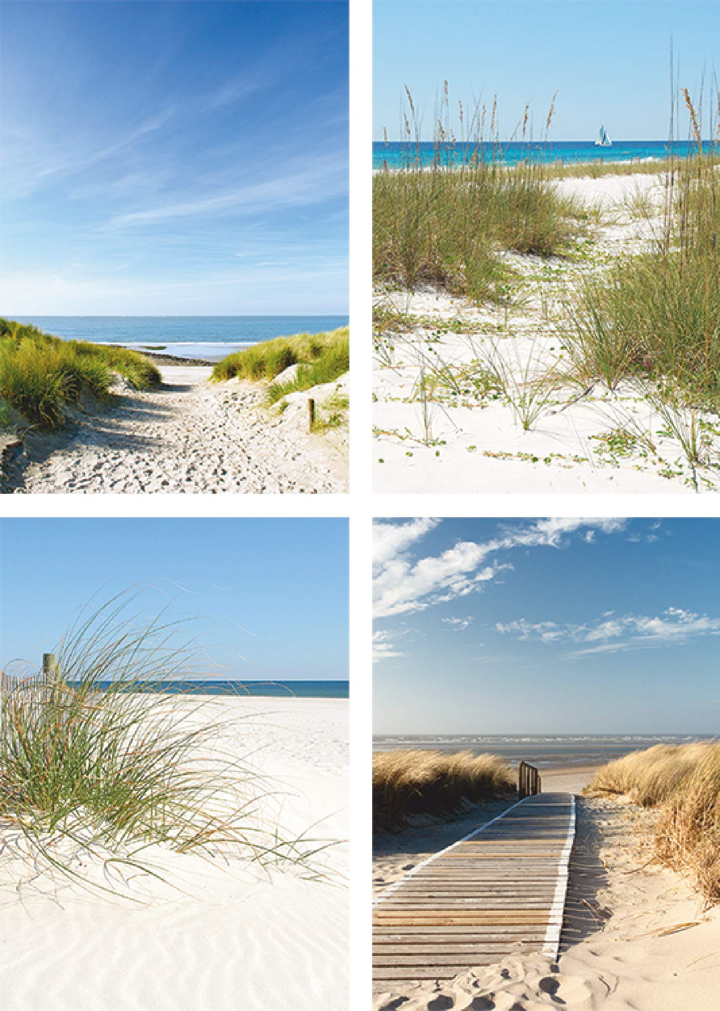 artland-strand-poster-4er-set-din-a3-meer-d-nen-naturbild image 1