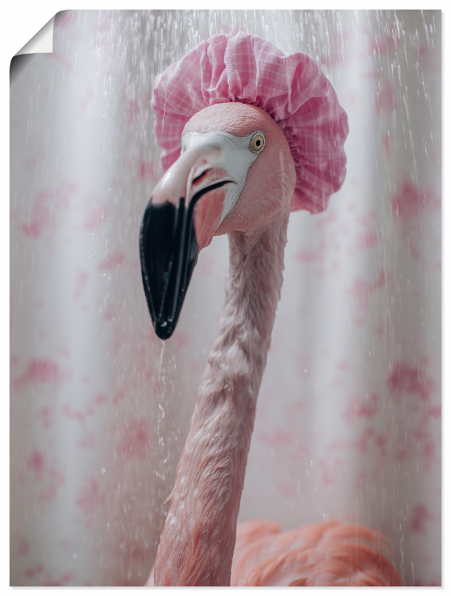 artland-kunstdrucke-lama-badewanne-poster-30x40-cm-wei-sekt image 7