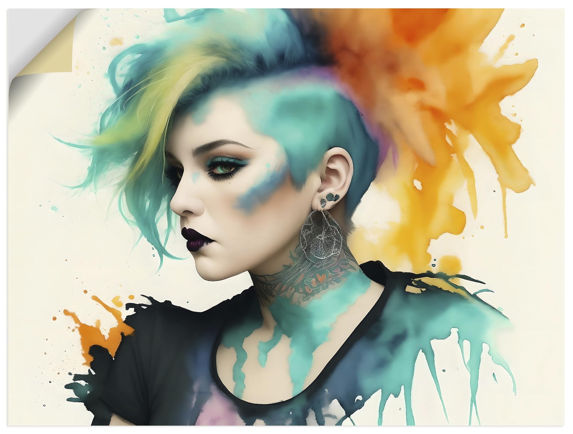 artland-wandaufkleber-punk-1-wandtattoo-40x30-cm-matt image 1