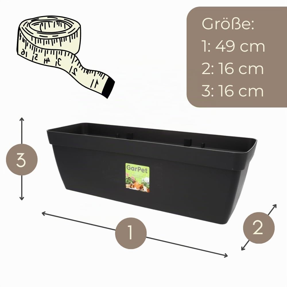 garpet-garten-blumenkasten-50-cm-balkonkasten-anthrazit-wasserspeicher image 2
