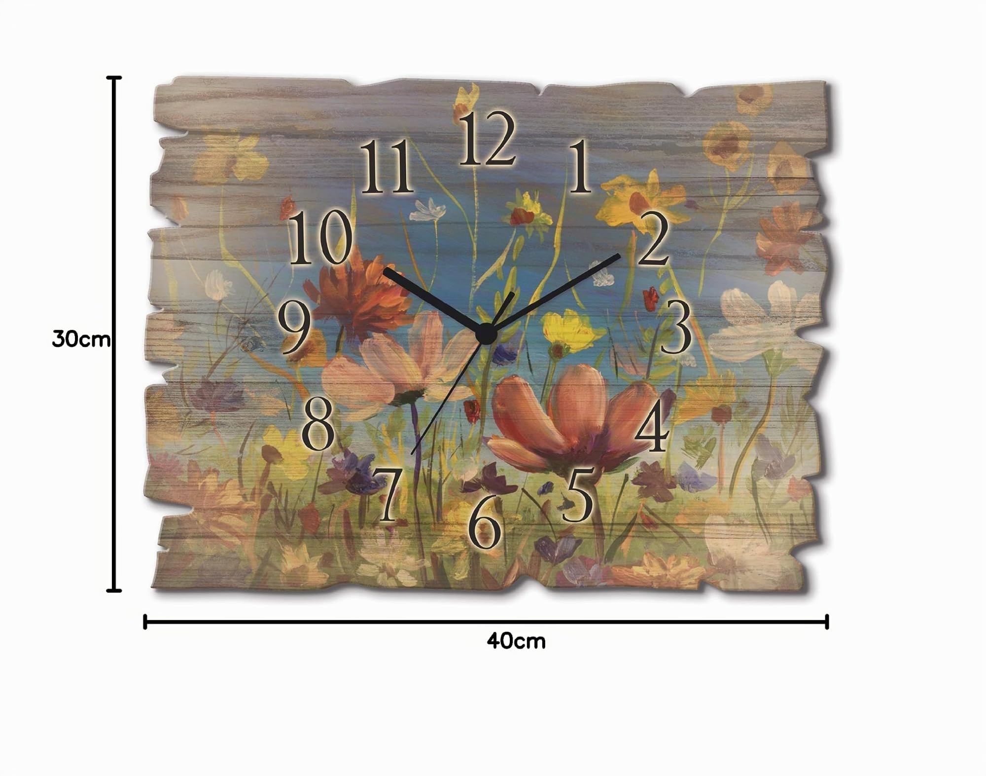 artland-wanduhren-u1qu-wanduhr-40x30-cm-funkuhr-blumenwiese image 8