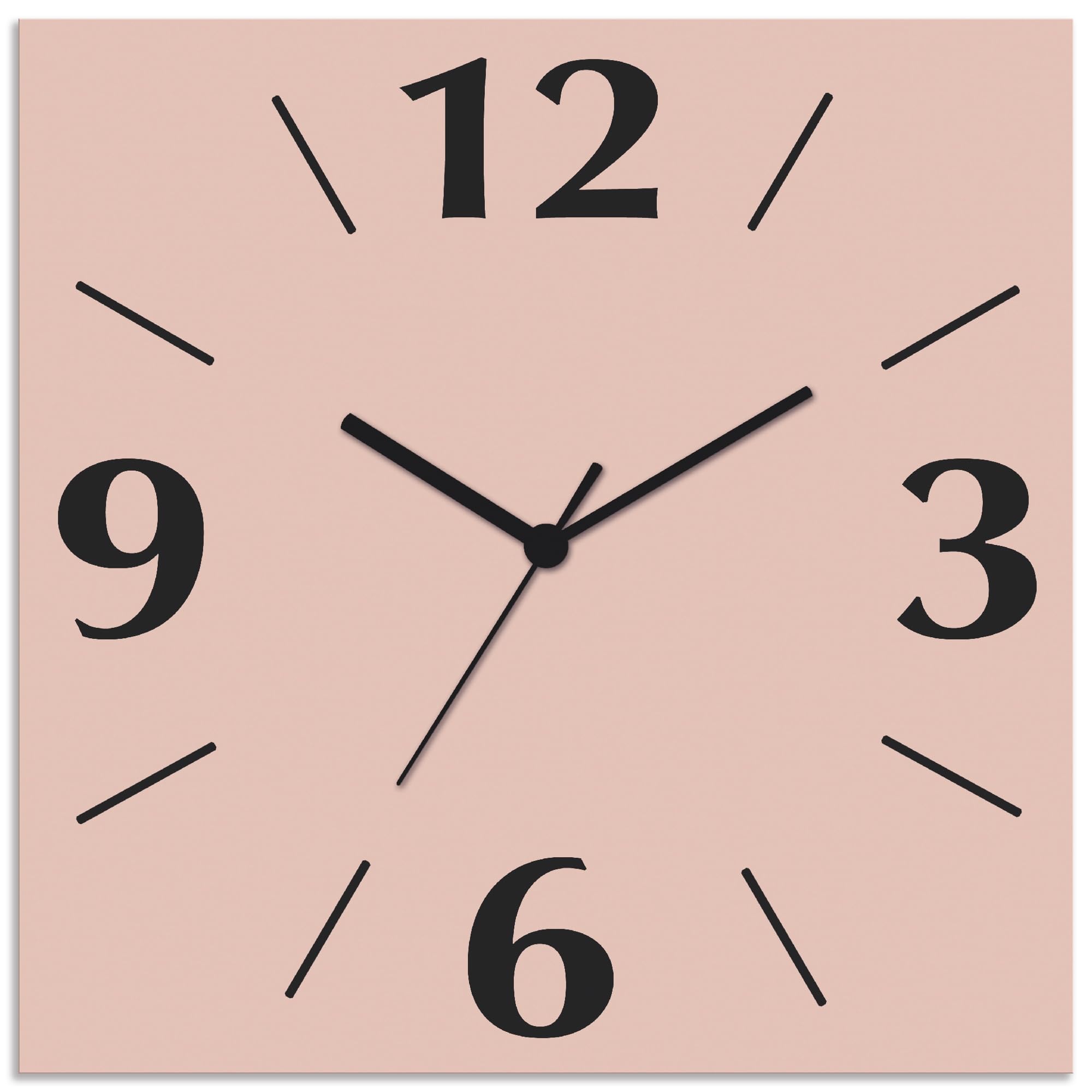 artland-wanduhren-funkuhr-alu-30x30-cm-rosa-altrosa-s7kk image 1