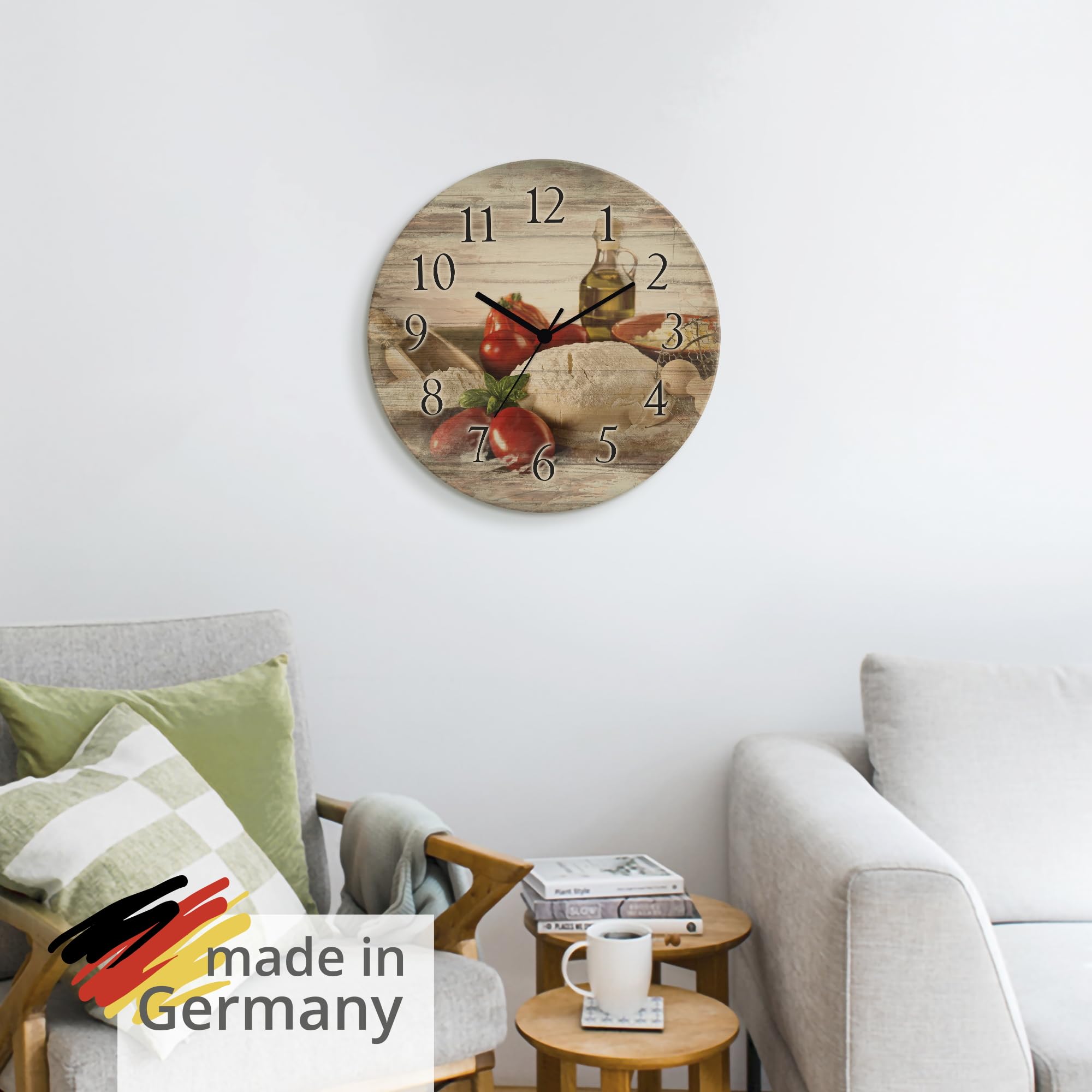 artland-wanduhren-t5uz-funkuhr-holzuhr-pizzateig-30-cm-lautlos image 6