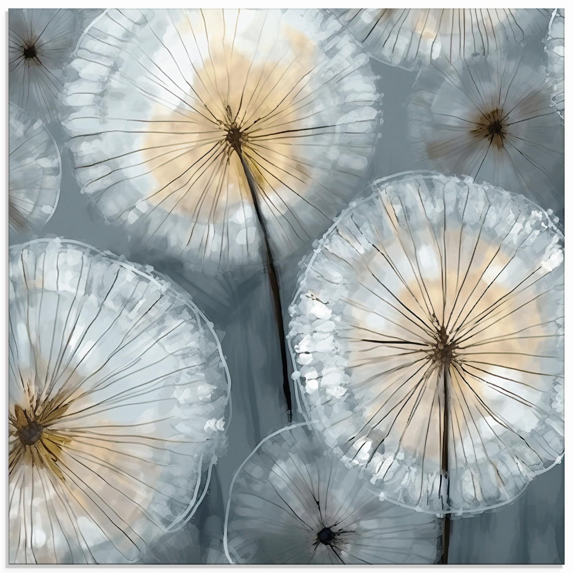 artland-glasbilder-pusteblume-glasbild-30x30-cm-blickdicht image 1
