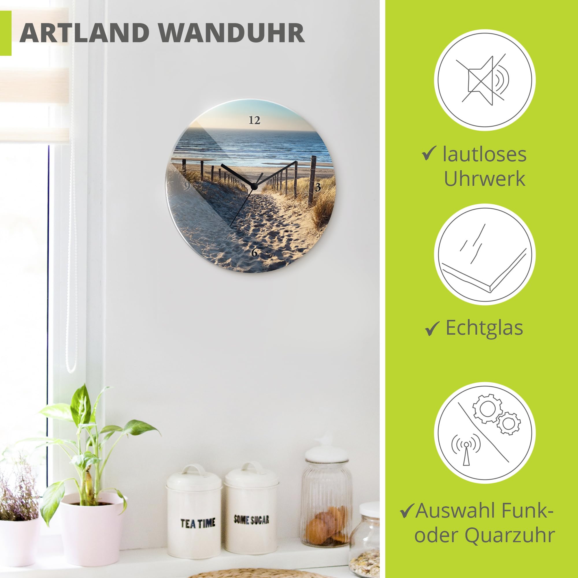 artland-wanduhren-t9ip-wanduhr-strand-30-cm-lautlos image 2