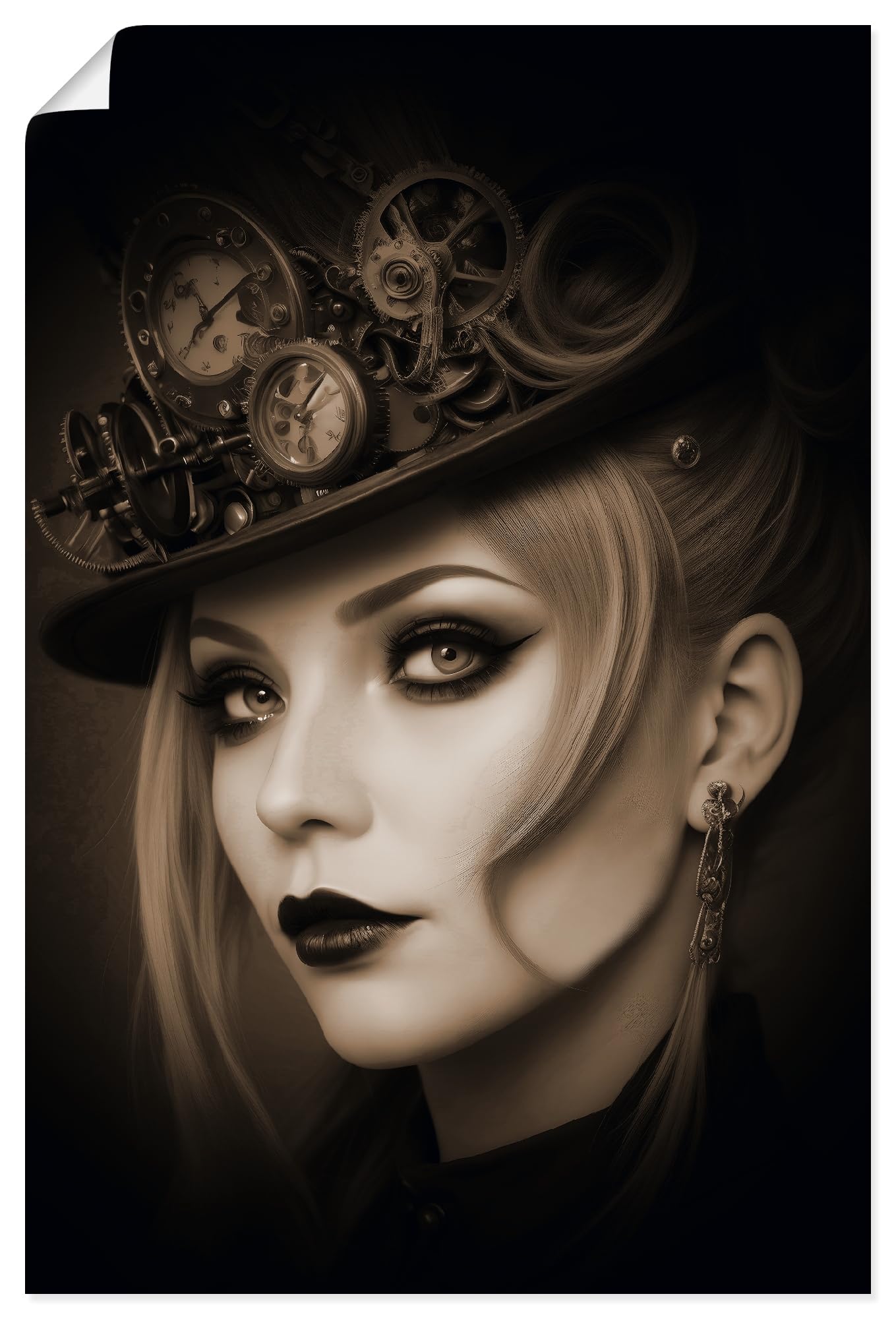 artland-kunstdrucke-simply-steampunk-poster-20x30-cm-dame image 1