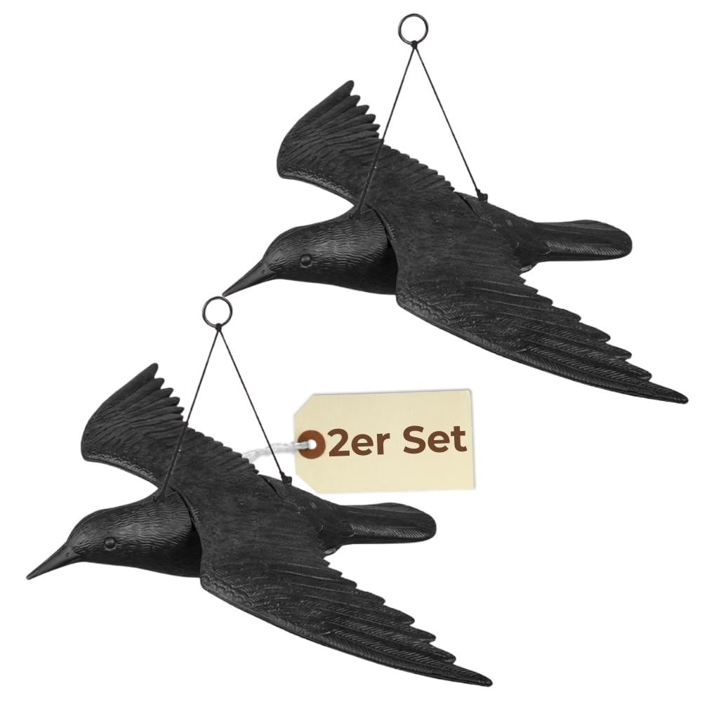 garpet-garten-taubenabwehr-rabe-2er-set-zum-aufh-ngen image 1
