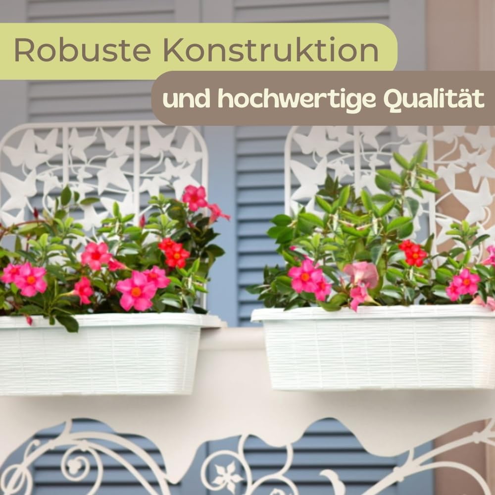 garpet-garten-blumenkasten-balkon-60cm-wei-2er-set-spalier image 4