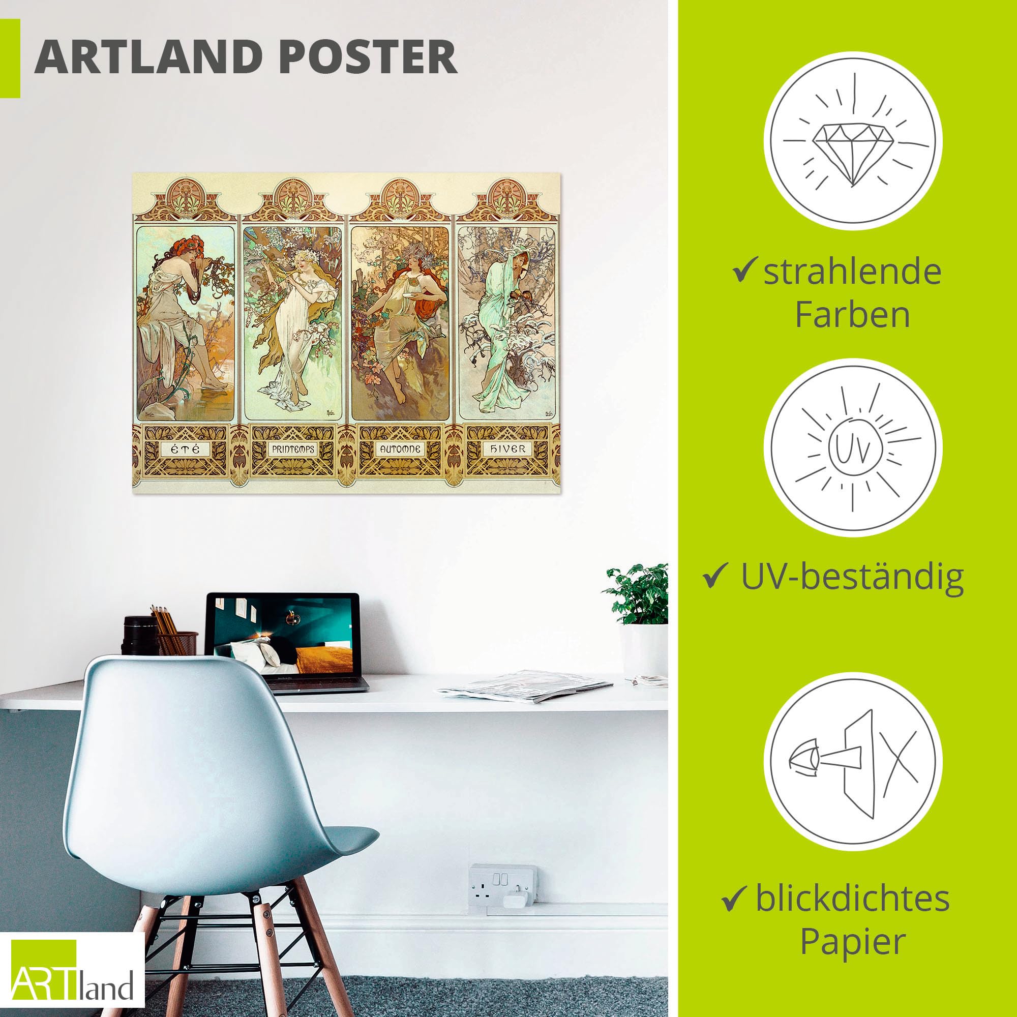 artland-jahreszeiten-kunstdruck-poster-jugendstil-mucha image 3