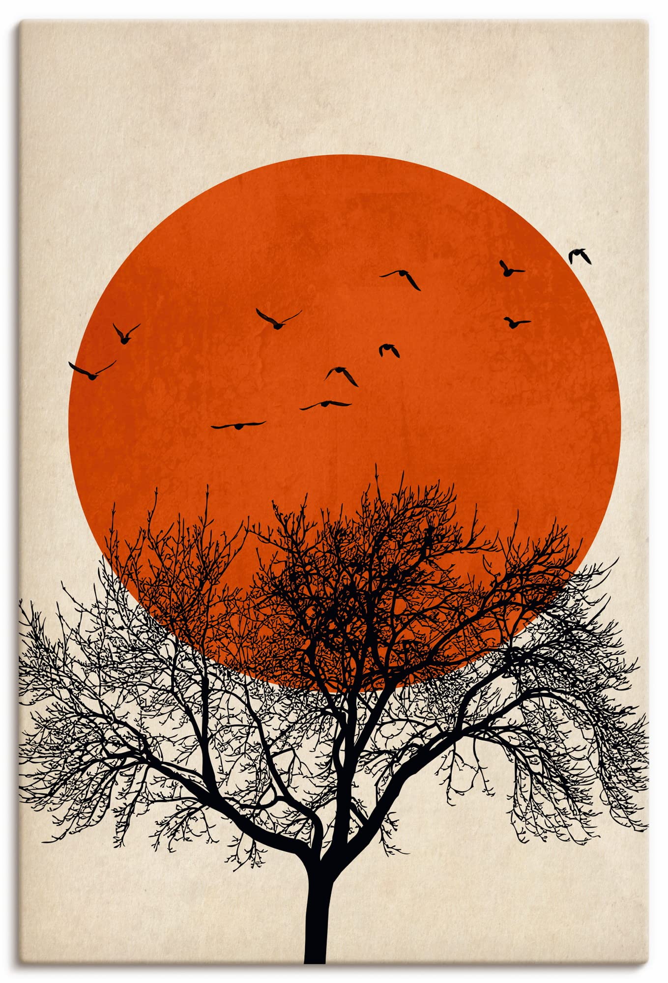 artland-leinwandbilder-mond-baum-silhouette-v-gel-minimalismus image 1