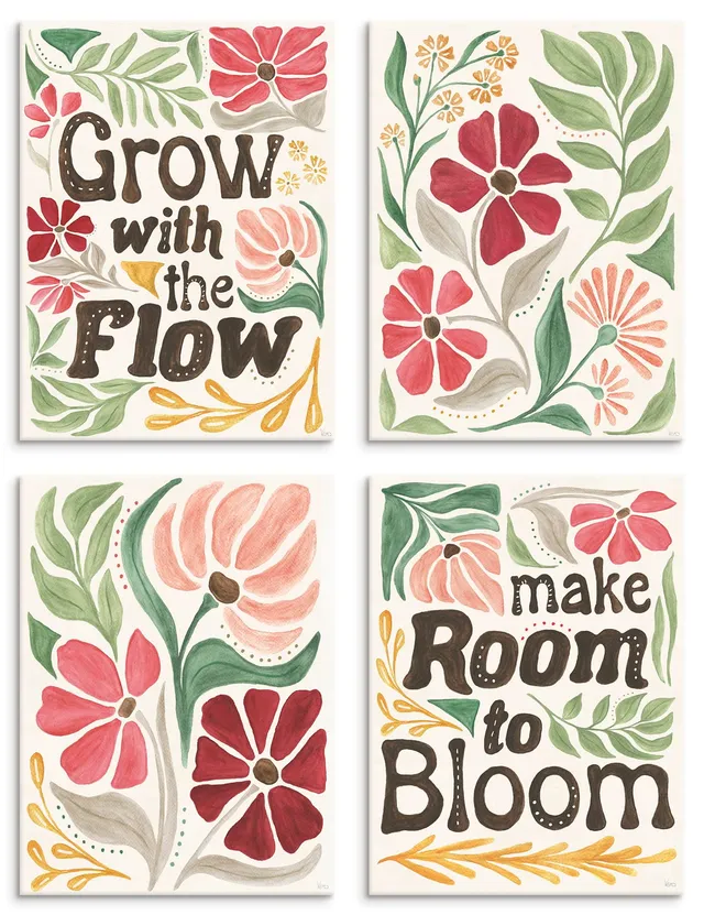 artland-leinwandbilder-modern-petals-set-4tlg-45x60-cm-blumen image 1