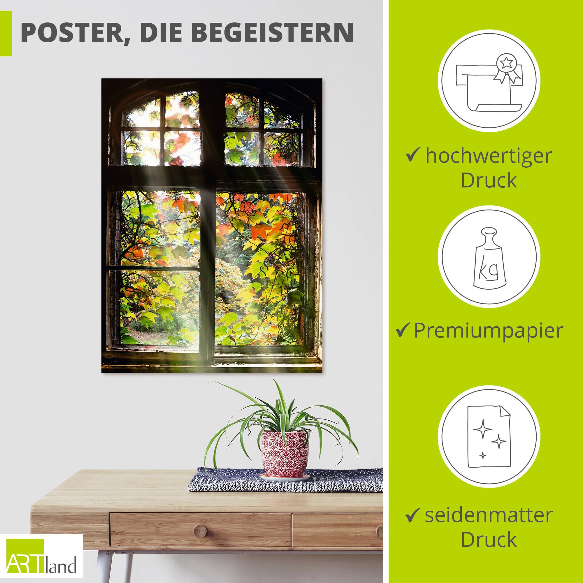 artland-kunstdrucke-poster-fenster-herbst-80x60-cm-wandposter image 2