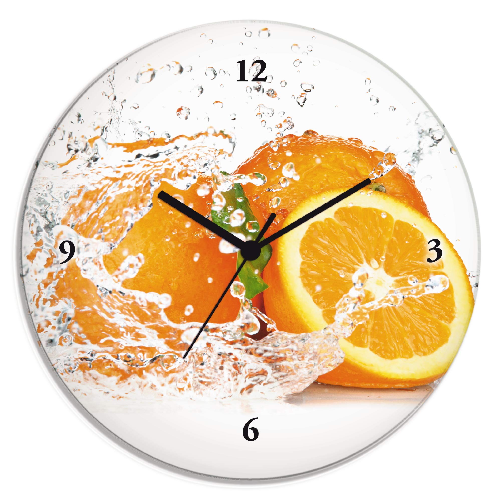 artland-wanduhren-t5ui-wanduhr-orange-30-cm-lautlos image 1