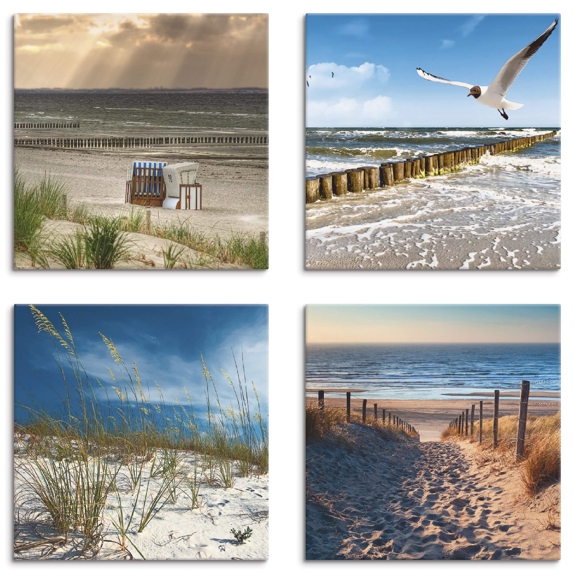artland-leinwandbilder-k2vb-leinwandbild-4tlg-30x30-strand-h image 1