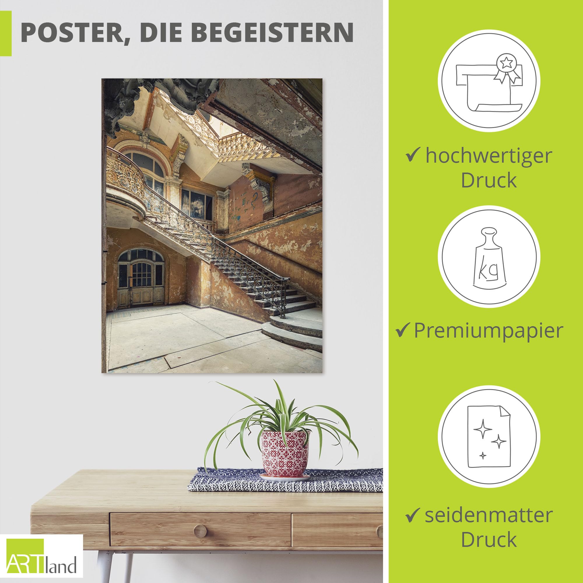 artland-kunstdrucke-treppenhaus-poster-60-x-80-cm-ungerahmt image 2