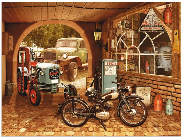 artland-alubilder-traktor-motorrad-80x60-cm-alu-wetterfest image 1
