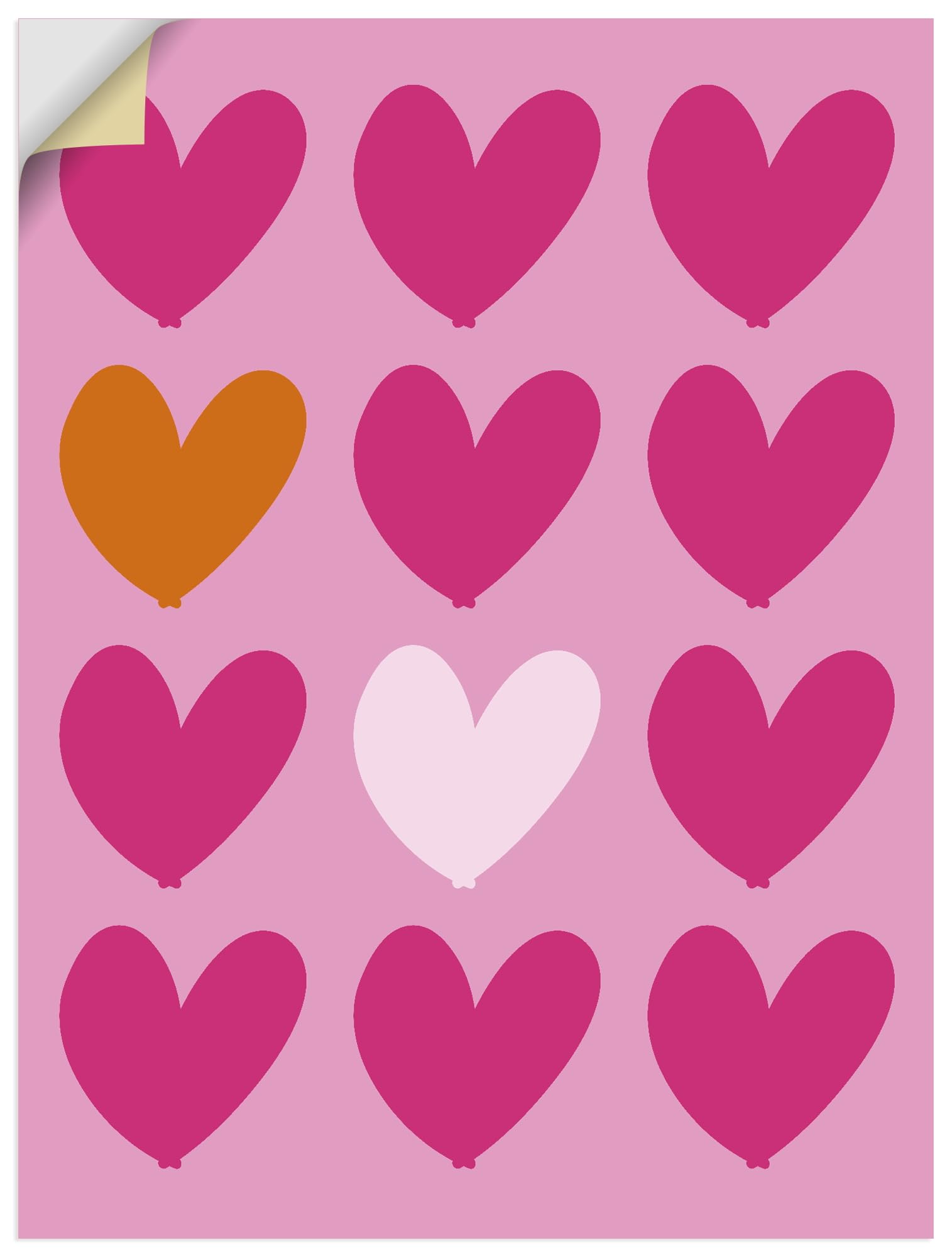 artland-wandaufkleber-just-kiss-wandtattoo-45x60-cm-pink image 7