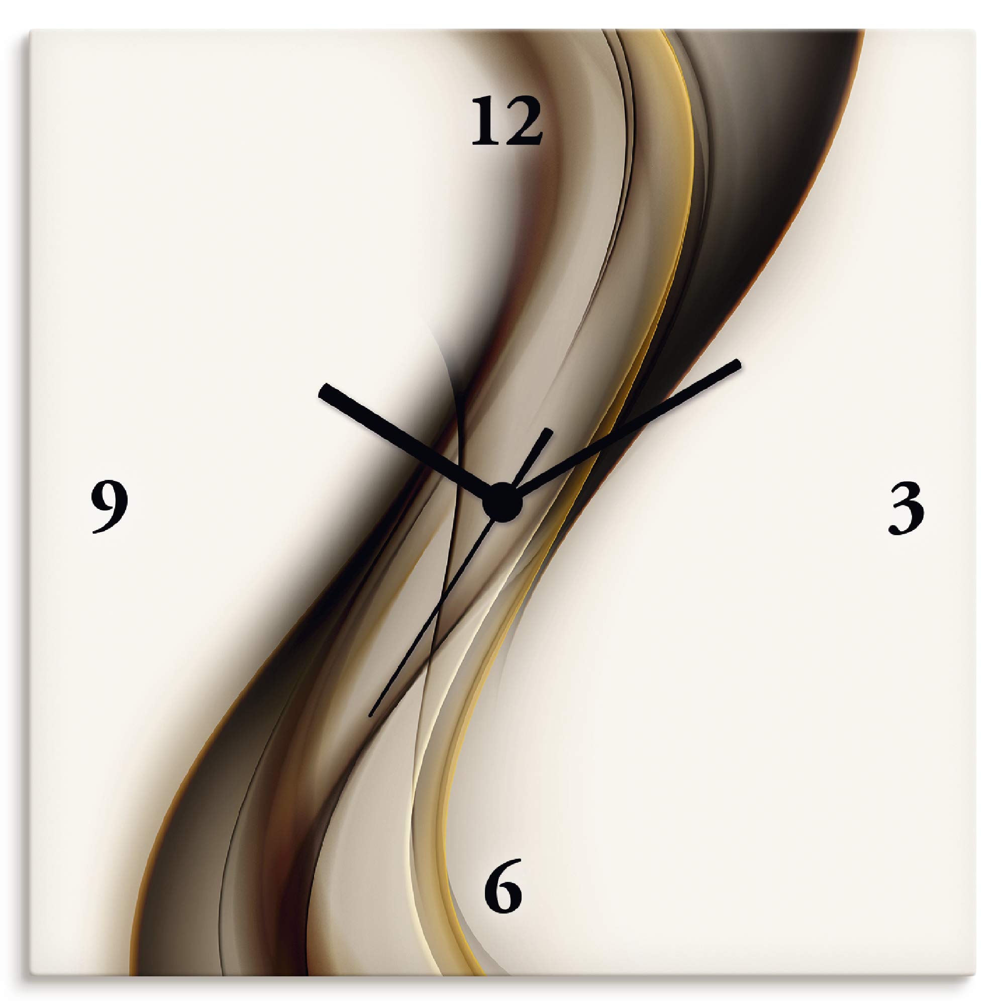 artland-wanduhren-welle-alu-wanduhr-30x30-cm-lautlos-braun image 8