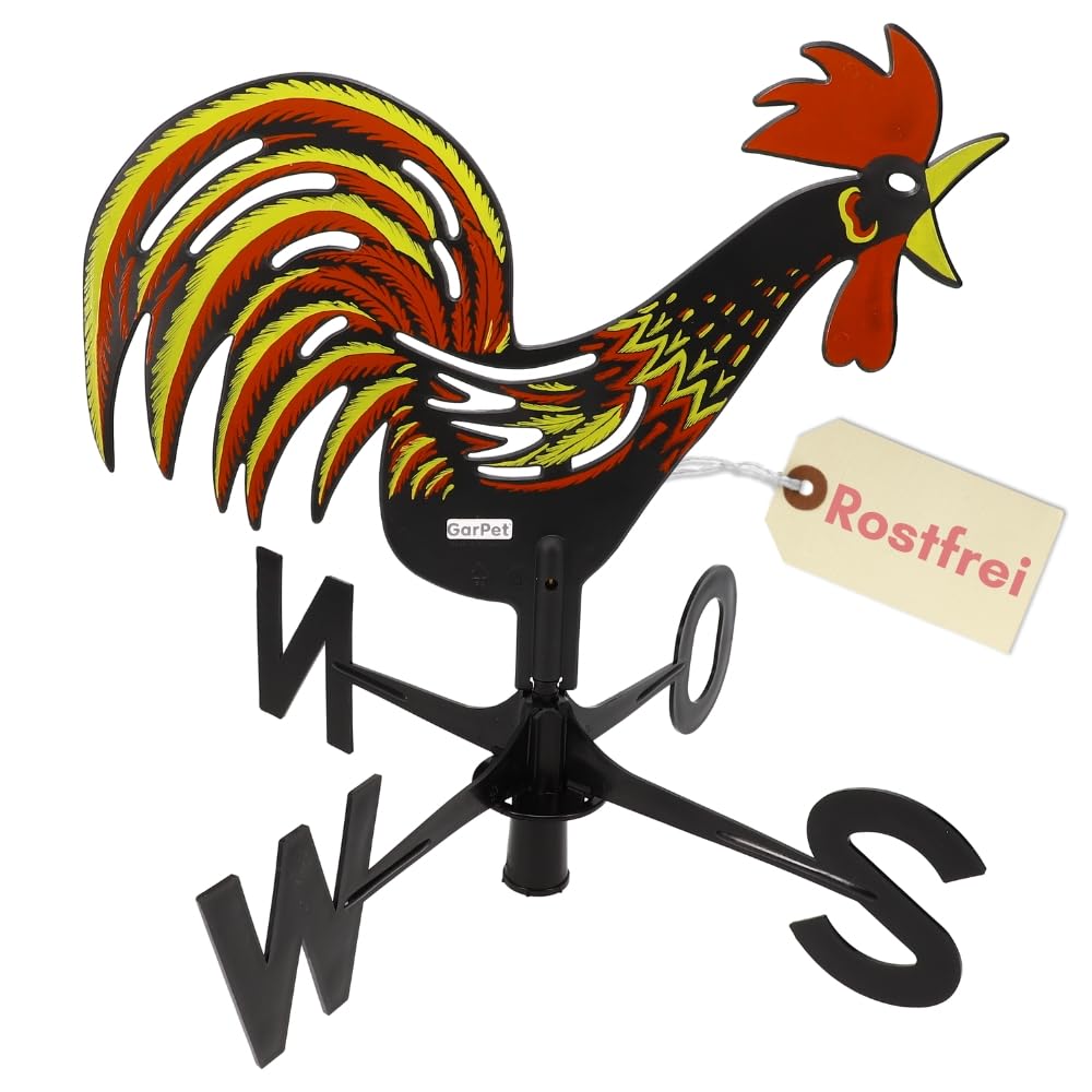 garpet-garten-wetterhahn-wetterfahne-kunststoff-bunt-hahn image 1
