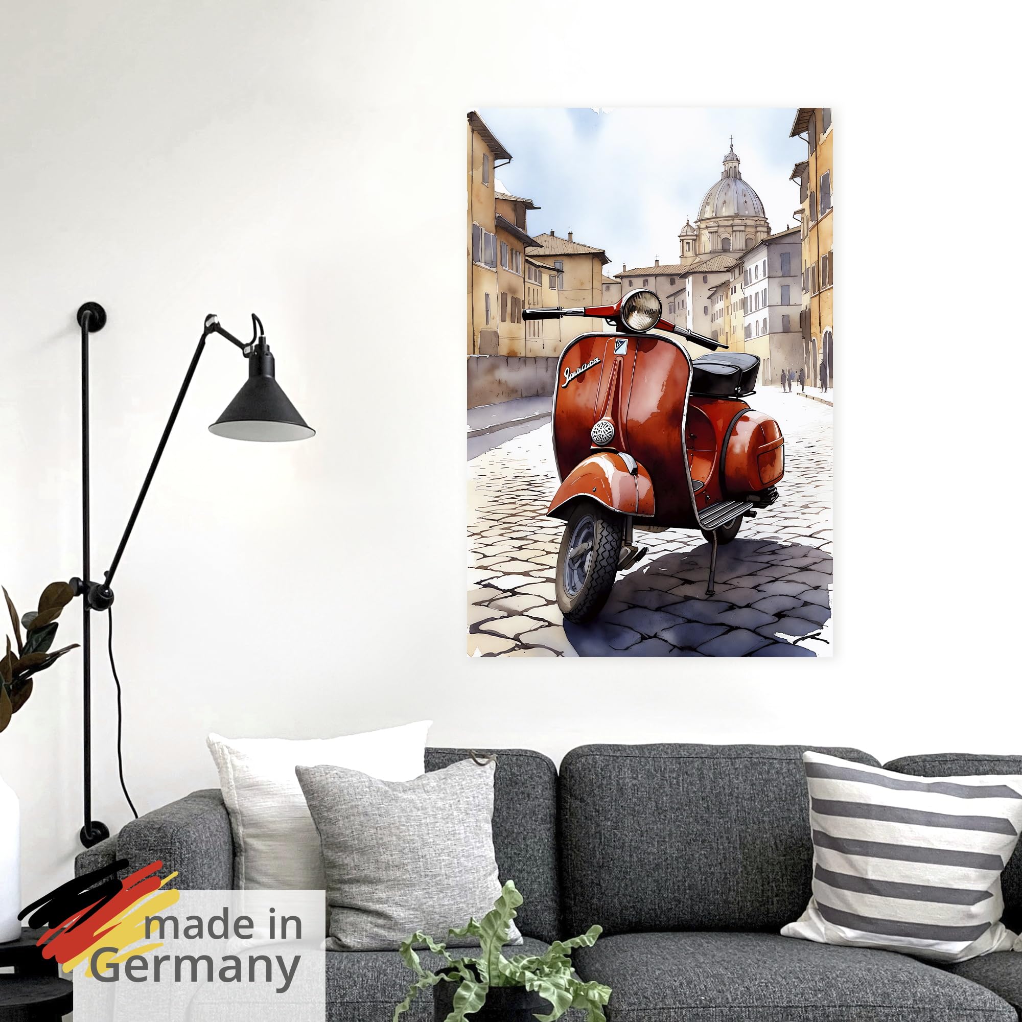 artland-wandaufkleber-vespa-rom-wandtattoo-40x60-cm-rot image 5
